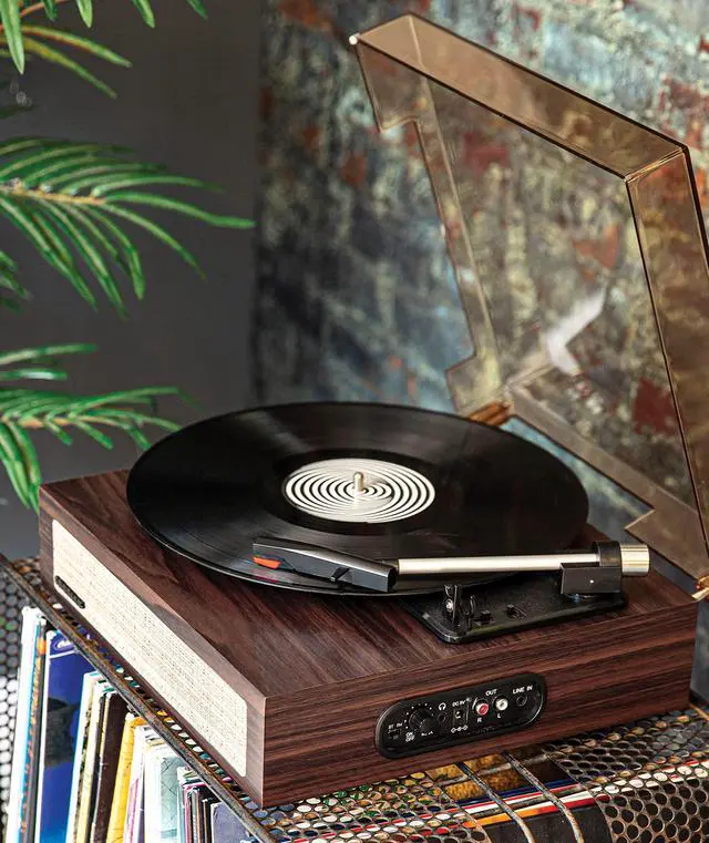 Alt view image 2 of 4 - CR6042A-WA Scout 3-Speed Bluetooth Turntable with Built-in Speakers, Walnut