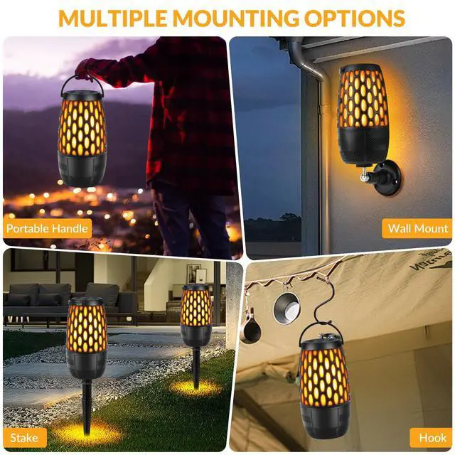 Alt view image 4 of 4 - Outdoor Speakers with Lights, Mens Gifts for Birthday,Waterproof Portable Bluetooth Speaker,HD Stereo Sound, Multi-Sync up to 100 Speakers Auto-Pairing for Patio/Pool/Camping Cool Gadgets 2 Pack