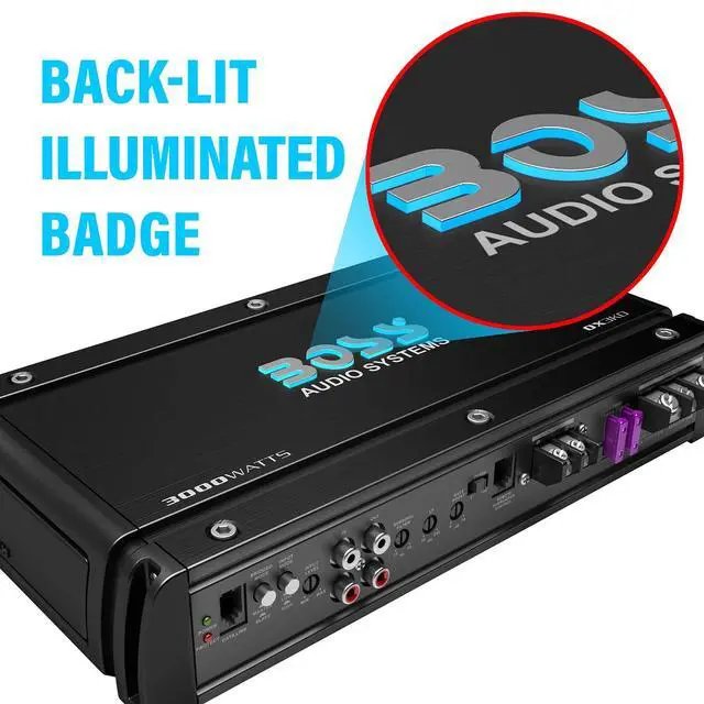 Alt view image 4 of 4 - BOSS Audio OX3KD Onyx Model 3000 Watt High Output Monoblock Full Range Class D Amplifier with Variable Low Pass Crossover and Remote Control