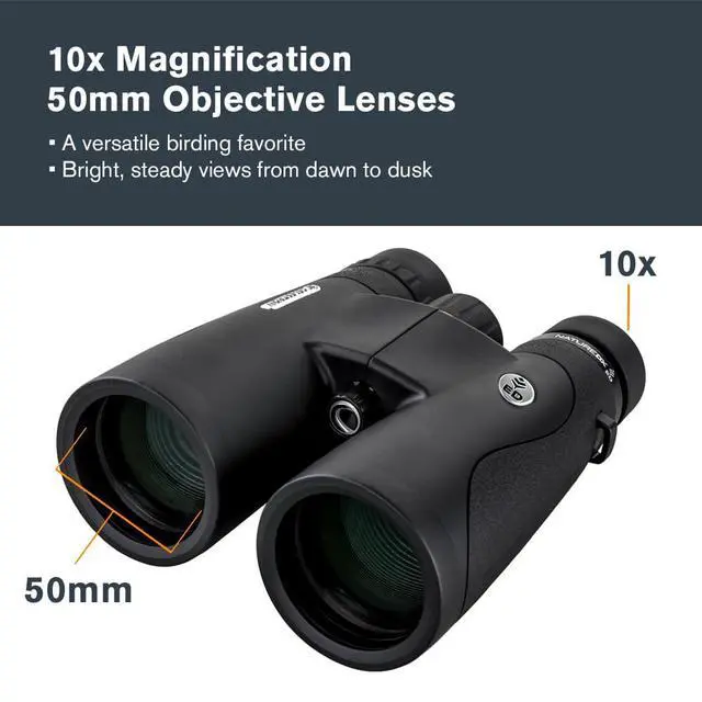 Alt view image 2 of 4 - Nature DX ED 10x50 Premium Binoculars Extra-Low Dispersion Objective Lenses Outdoor and Birding BinocularFully Multi-Coated with BaK-4 PrismsRubber Armored Fog & Waterproof Binoculars