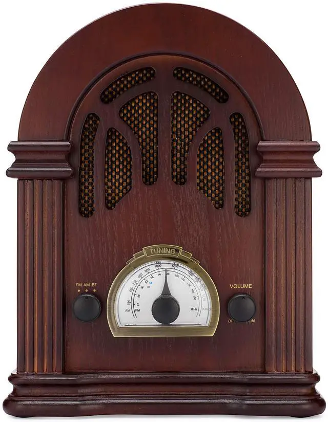 Alt view image 2 of 4 - Retro AM/FM Radio with Bluetooth - Classic Wooden Vintage Retro Style Speaker