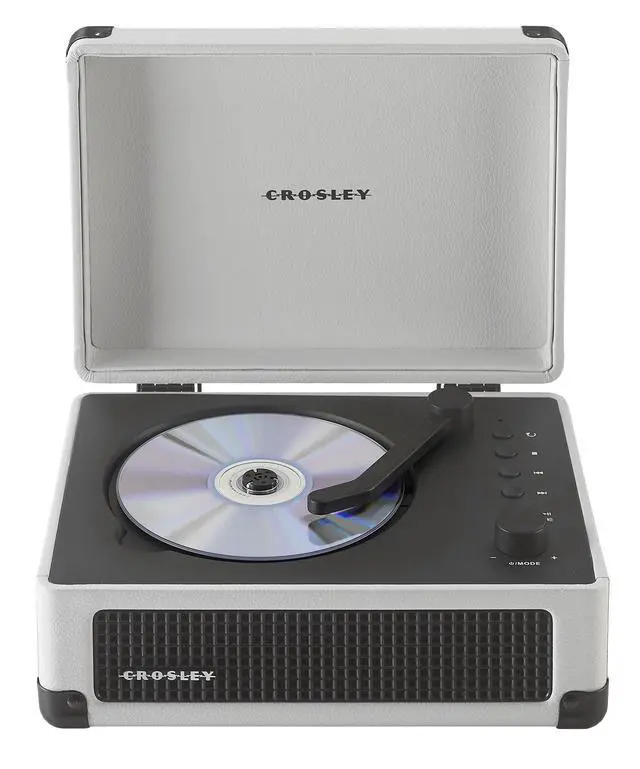 Main image of CR3505DP-WF Cruiser Retro Portable CD Player with Stereo Bluetooth Speakers and FM Radio, White Farmhouse