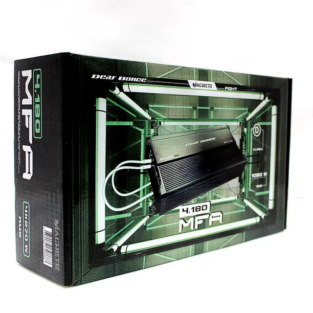 Alt view image 6 of 6 - Machete Fight Amplifier 4-CH 1080W RMS Class D 4-Ohm/MFA-4.180