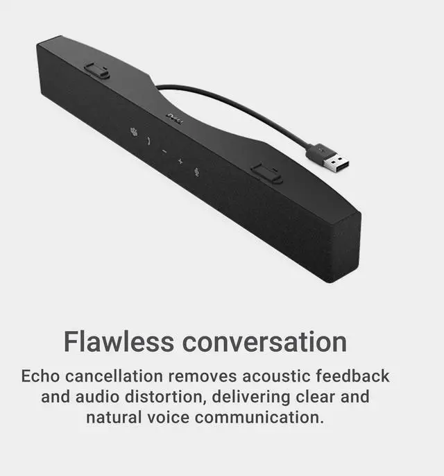 Alt view image 4 of 4 - Pro Premium Conferencing Soundbar - SB725 - Controls End/Call/Volume Down/Volume Up/MS Teams, LED Status Indicator, Wired, AI-Based Noise Cancellation, Superior Audio Experience