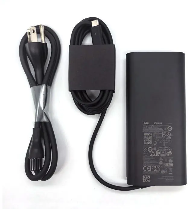 Main image of Laptop Charger GAN 130W USB C Type C AC Adapter,XPS 15 9520 9530 XPS 17 9720 9730 AC Charger, Black, HA130PM170