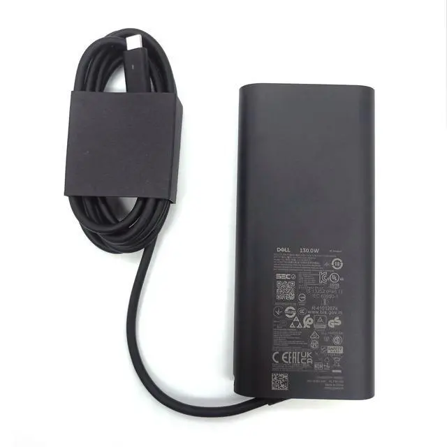 Alt view image 4 of 4 - Laptop Charger GAN 130W USB C Type C AC Adapter,XPS 15 9520 9530 XPS 17 9720 9730 AC Charger, Black, HA130PM170