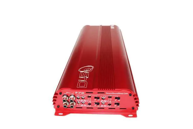 Alt view image 3 of 4 - JP34 AB RED 4 Channel Car Audio Amplifier | 590W RMS Class AB Power Amp | Car Stereo Speaker Amplifier | High-Performance Automotive Sound