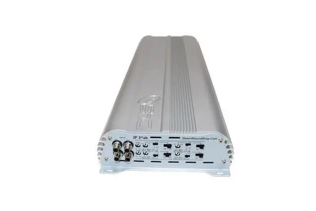 Alt view image 4 of 4 - JP34 AB White Silver 4 Channel Car Audio Amplifier | 590W RMS Class AB Power Amp | Car Stereo Speaker Amplifier | High-Performance Automotive Sound