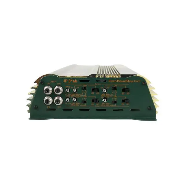 Alt view image 4 of 4 - JP34 AB CAMO 4 Channel Car Audio Amplifier | 590W RMS Class AB Power Amp | Car Stereo Speaker Amplifier | High-Performance Automotive Sound