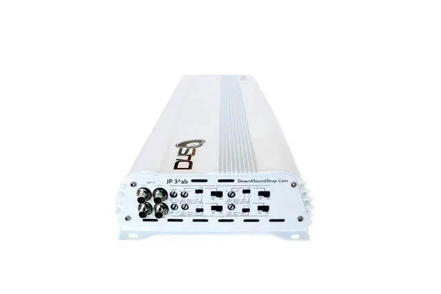 Alt view image 3 of 4 - JP34 AB White Gloss 4 Channel Car Audio Amplifier | 590W RMS Class AB Power Amp | Car Stereo Speaker Amplifier | High-Performance Automotive Sound