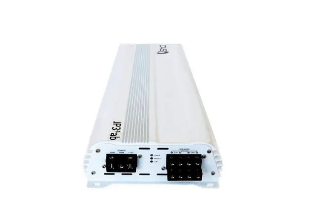 Alt view image 4 of 4 - JP34 AB White Gloss 4 Channel Car Audio Amplifier | 590W RMS Class AB Power Amp | Car Stereo Speaker Amplifier | High-Performance Automotive Sound