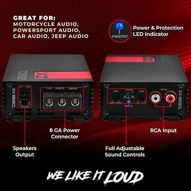 Alt view image 4 of 4 - X2 Amplifier 2-Channel Class D Full Range 2 x 140 Watts RMS @ 4-ohm, Ultra Compact Amplifier, Great Compact Amp for Motorcycle, Powersports, Ultra Small Design
