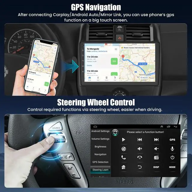 Alt view image 4 of 4 - Car Radio for Nissan Versa Sedan 2015 2016 2017 2018 2019 W/Linux System, Support Wireless Carplay Android Auto Mirrorlink, GPS Navigation Bluetooth FM Car Stereo