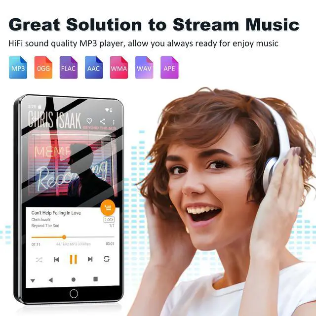 Alt view image 3 of 4 - 144GB MP3 Player with Bluetooth and WiFi, Android 13 OS MP3 & MP4 Players with 4" Touchscreen and Speaker, MP3 Music Players with Spotify, Audible, Amazon Music, Play Store