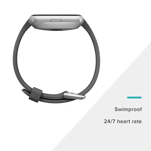 Alt view image 3 of 6 - Versa Lite Smartwatch,GPS,Charcoal/Silver Aluminum, One Size (S & L Bands Included)