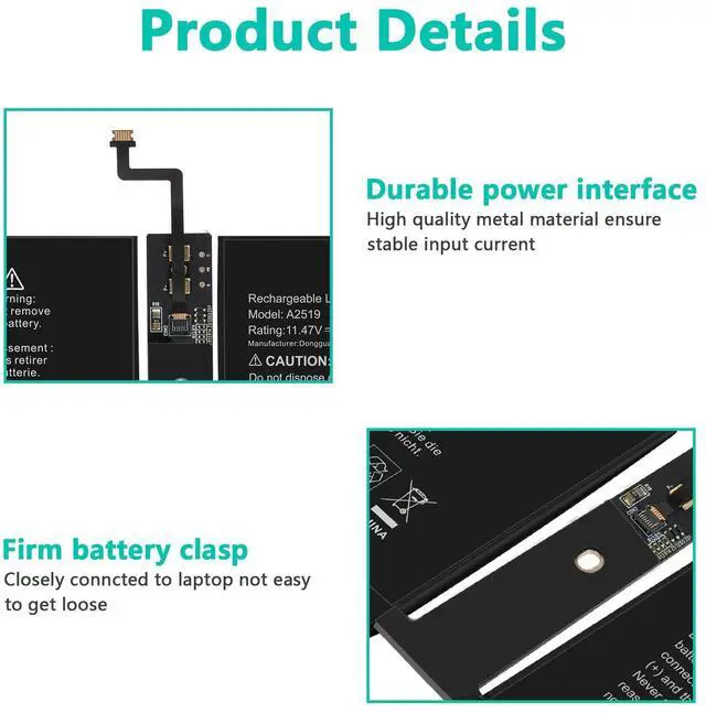Alt view image 3 of 6 - A2519 Battery Replacement for A2442 MacBook Pro 14 inch(2021),EMC 3650 8102