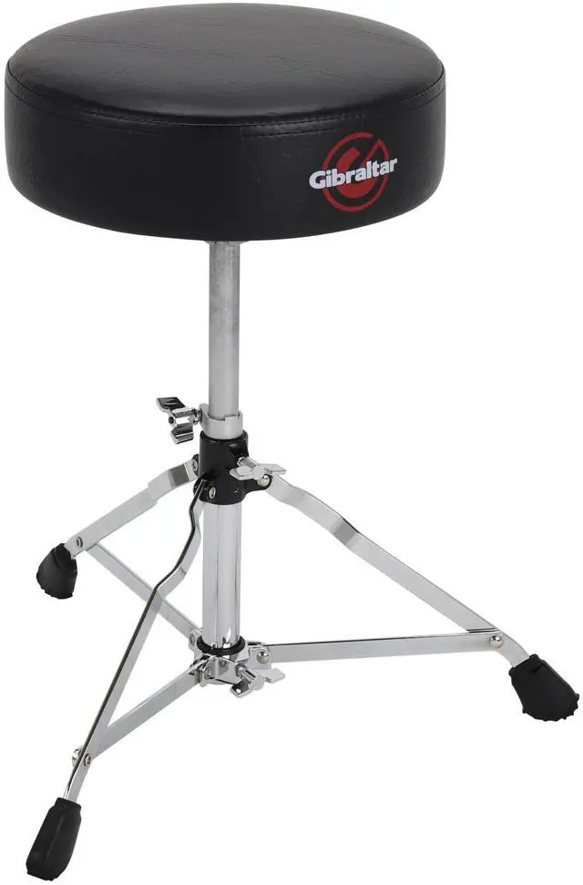 Main image of Drum Throne with Adjustable Height, Round Seat, Single-Braced Drum Stool, Lightweight Portable Design, Comfortable Cushion, Ideal for Practice, Travel, or Gigs, 4000 Series (4608)