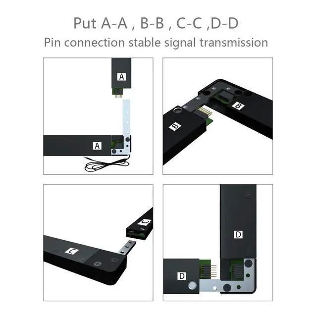 Alt view image 3 of 4 - 40 inch Infrared Touch Overlay 10 Points IR Touch Frame with USB Interface Free-Drive Plug and Play
