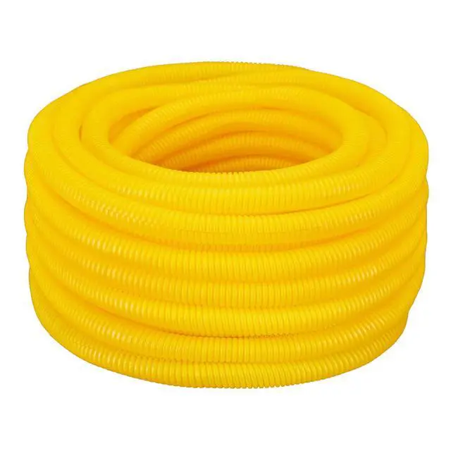 Main image of (1 1/2" Dia. x 100 ft, Yellow) ® Flexible Polyethylene Corrugated (PE) Split Tubing (Wire Loom)