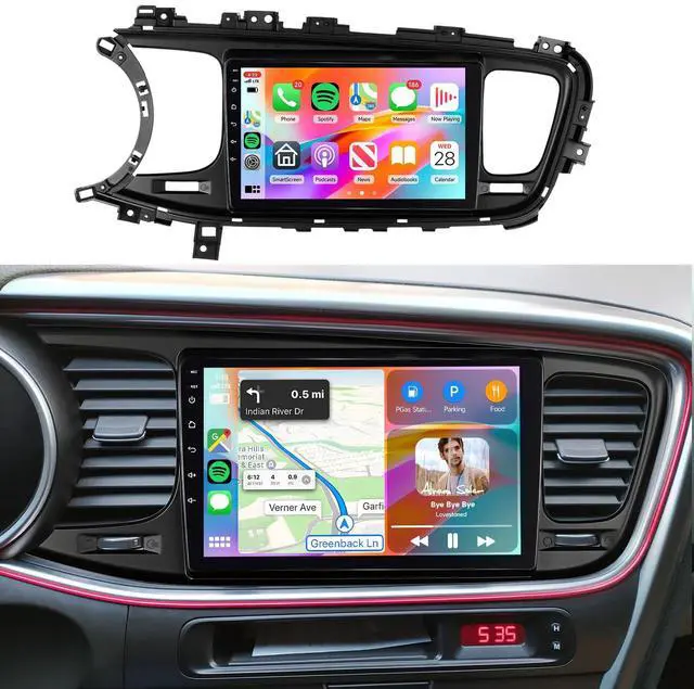 Main image of 5Ghz WiFi 2G+64G Android 15 Radio for Kia Optima K5 2013-2015 Car Stereo with Wireless Carplay Android Auto,5.0 Bluetooth,Build-in EQ,9inch IPS Touchscreen,GPS,FM/RDS IP69K AHD Backup Camera MIC