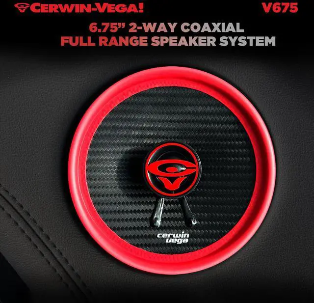 Alt view image 2 of 6 - V675 6.75" VEGA 2-Way 360 Watts 4 Ohm Coaxial Speakers(Pair)