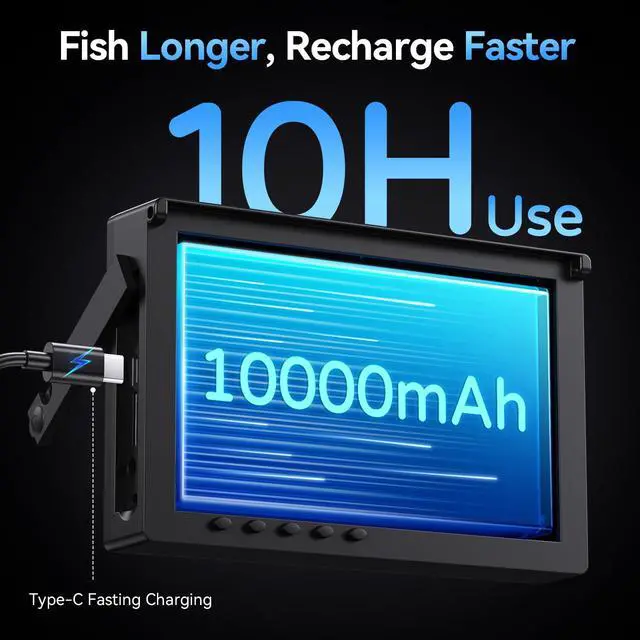 Alt view image 4 of 4 - 2K DVR Underwater Fishing Camera with Recording 6" OLED Sun-Readable Display | 10000mAh Battery, 220° Wide Angle, IR Night Vision | Professional Portable Kit for Ice & Boat Fishing