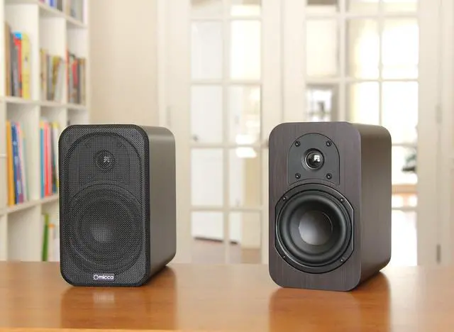 Alt view image 3 of 6 - RB42 Reference Bookshelf Speaker with 4-Inch Woofer and Silk Tweeter (Dark Walnut, Pair)