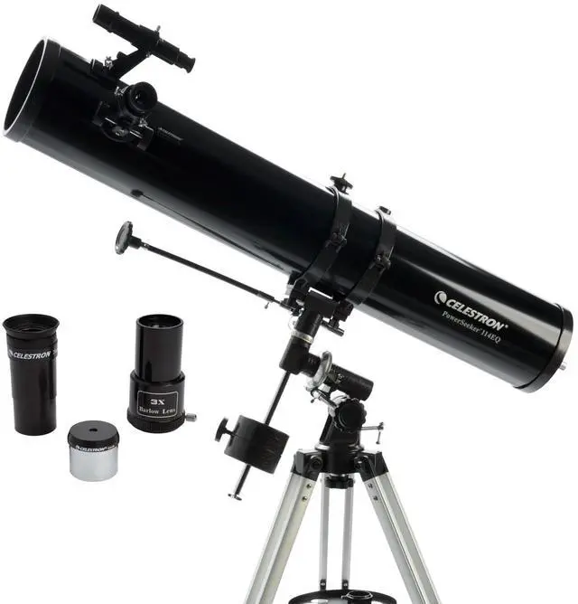Main image of PowerSeeker 114EQ Telescope - Manual German Equatorial Telescope for Beginners - Compact and Portable - Bonus Astronomy Software Package - 114mm Aperture