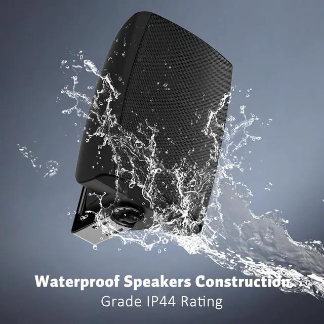Alt view image 2 of 4 - 8-Inch 600W Outdoor Bluetooth Speakers Waterproof Wired, Wall-Mount Waterproof Speaker System Ideal for Large Spaces (Commercial Areas, Spacious Backyards, Auditorium)