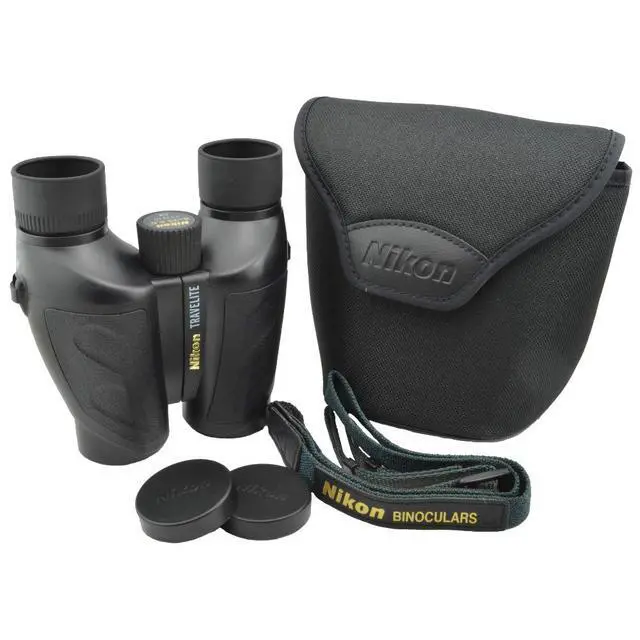 Alt view image 4 of 4 - Travelite 12x25 Binoculars (7279) Travel Bundle - Black With Lens Pen, Carry Case, and Lens Cloth - High Powered Compact for Adults - Bird Watching, Hunting, Hiking