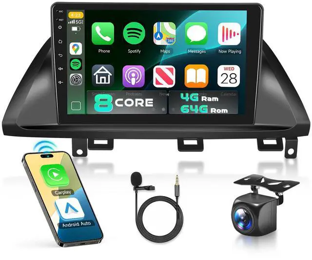 Main image of 5/6GhzWiFi 8 Core 4G+64G for Honda Odyssey 2005-2010 Car Stereo Radio with 10.1 Inch IPS Touchscreen Wireless Carplay/Android Auto DSP Hi-Res GPS Android 15 FM/RDS SWC Camera