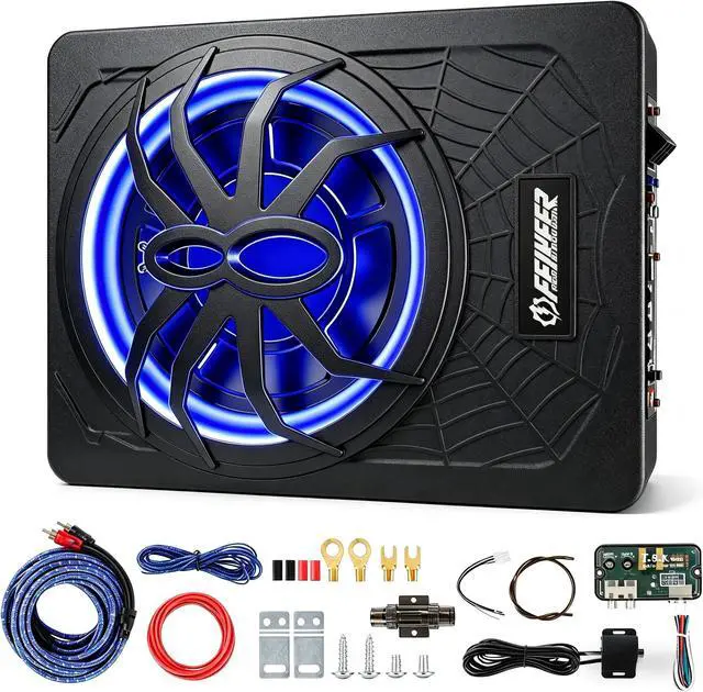 Main image of 10"1200W UnderSeat Subwoofer, Powered Subwoofer Car Audio with Multicolor LED Lighting, Deep Bass Enhancement.Under Seat Subwoofers with Amp for a Dynamic Driving Experience with Bass Melodies