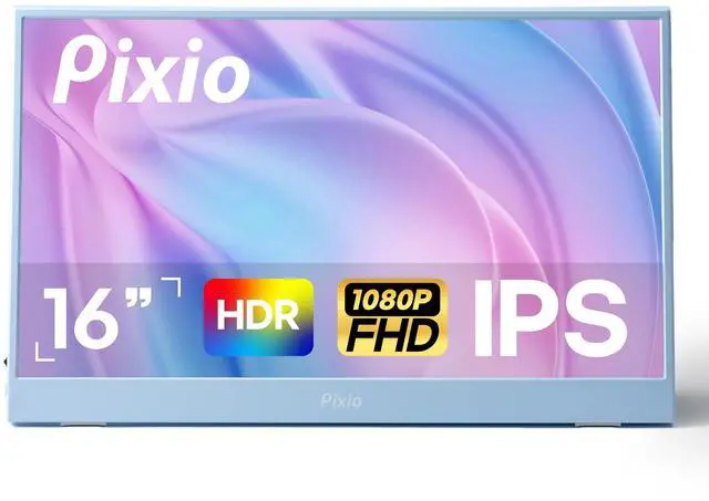 Main image of PX160 Wave Blue Portable Monitor 15.6 inch 60Hz FHD 1080p IPS Panel HDR Screen Cover Stand USB-C HDMI Laptop Screen Extender Portable Monitor for Laptop, PC, Console, Phone