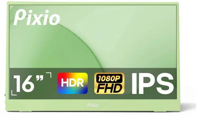 Main image of PX160 Wave Mint Green Portable Monitor 15.6 inch 60Hz FHD 1080p IPS Panel HDR Screen Cover Stand USB-C HDMI Laptop Screen Extender Portable Monitor for Laptop, PC, Console, Phone