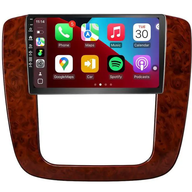 Main image of 5G WiFi(6) Car Radio for GMC Yukon Chevrolet Chevy Silverado 2007-2013 Tahoe Sierra Android13/Wireless CarPlay/Android Auto/Touch Screen/GPS Navigation/Bluetooth/FM/HD Backup Camera (Mahogany(2+64))