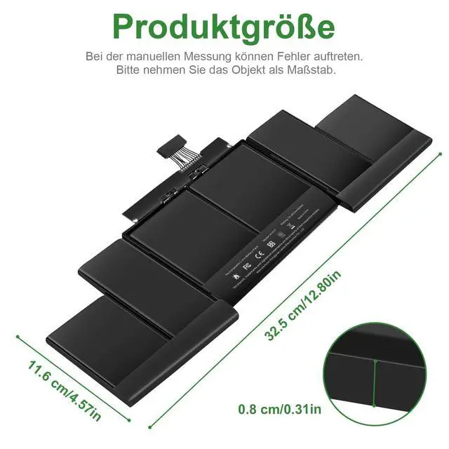 Alt view image 4 of 4 - A1417 Replacement Battery for MacBook Pro 15 inch Model A1398(Early 2013 Mid 2012), Model EMC 2673 2512 Identifier: MacBookPro10,1 MC975LL/A ME665LL/A