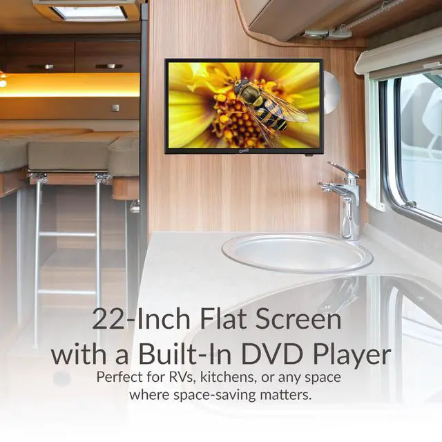 Alt view image 3 of 4 - SC-2212 22-Inch HDTV with Stunning 1080p Quality, Vibrant Colors, DVD Player, HDMI, USB, PC Monitor and AC/DC Compatibility - Perfect RV & Kitchen TV