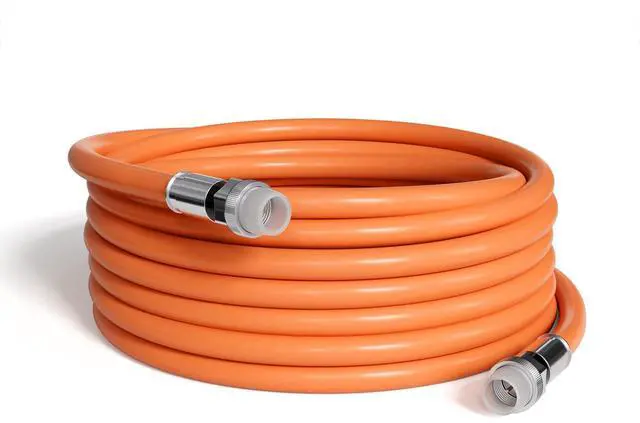 Main image of Direct Burial Coaxial Cable 200 FT - 75 Ohm RG6 Underground Coax Cable - Outdoor Coax with Rubber Boots and Watertight Connectors for Weather Seal - 200 Feet (60 Meters), Orange