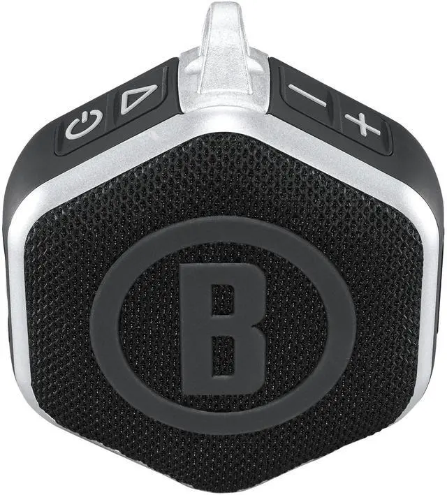 Main image of Golf Wingman Mini GPS Speaker Ultra Portable Bluetooth Golf Speaker with Audible Distances, Magnetic Cart Mount, Waterproof, 10Hr Battery & Carabiner, Black