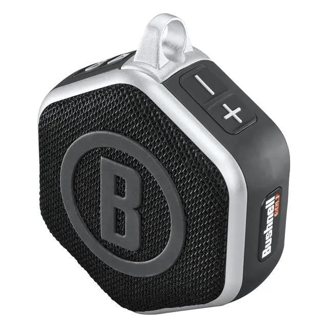 Alt view image 2 of 4 - Golf Wingman Mini GPS Speaker Ultra Portable Bluetooth Golf Speaker with Audible Distances, Magnetic Cart Mount, Waterproof, 10Hr Battery & Carabiner, Black
