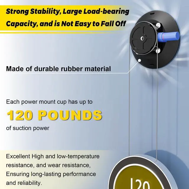 Alt view image 3 of 4 - Starlink Mini Pole Mount, 8 Ft Starlink Mimi Mounting Kit with 4.5" Suction Feet, Removable Stainless Steel Pole, Suction Cup Mount/Accessories Suitable for RV, Van, Truck