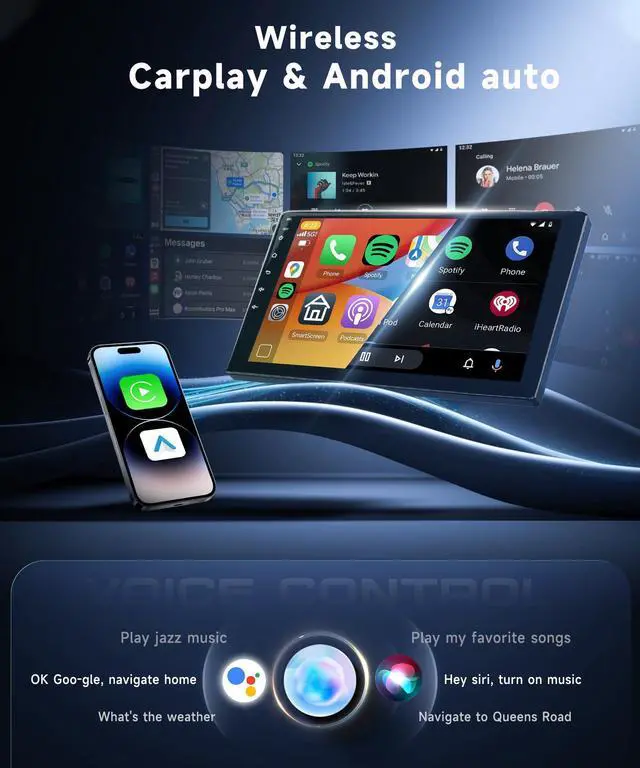Alt view image 4 of 4 - 5G WiFi 8Core 4G 64G Car Radio for Honda Civic 2006-2011 Stereo Upgrade 10.1inch 1280x720P QLED Touch Screen 5.1Bluetooth DSP FM/RDS Wireless CarPlay Android Auto GPS SWC Backup Camera