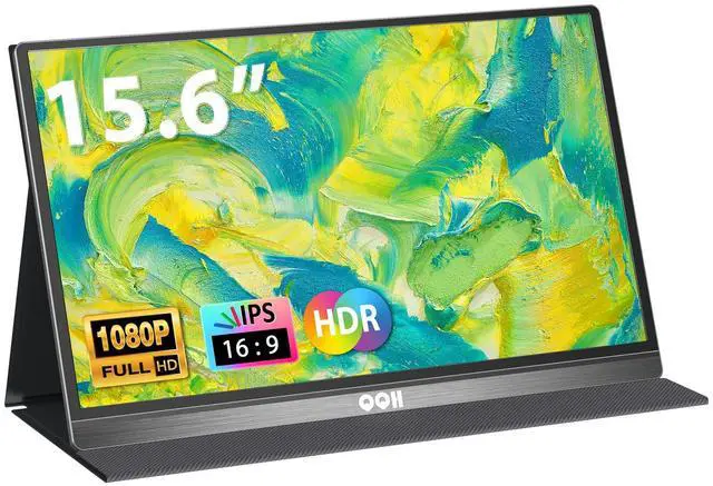 Main image of Portable Monitor, 15.6 Inch FHD 1080P USB C HDMI Alloy Travel Monitor for Laptop with Smart Cover & Built-in Speaker, Plug & Play Ultra Slim Second Monitor for Laptop PC Phone Mac