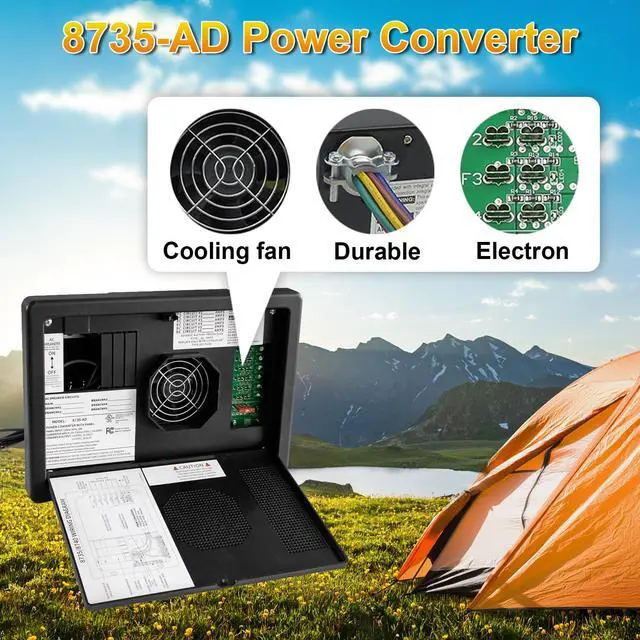 Alt view image 4 of 4 - WF-8735-AD Power Converter/Charger, Black wf-8735-P 30 Amp Power Center,30/35 Amp DC Output, WF-8700 Series 30 amp rv Converter Battery Chargers for rv,Camper,caravans,Travel Trailer