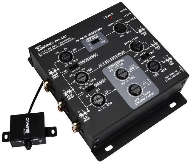 Main image of 3-Way Electronic Crossover Remote Subwoofer Control Equalizer TPT-360