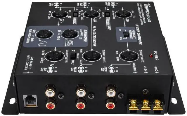 Alt view image 6 of 6 - 3-Way Electronic Crossover Remote Subwoofer Control Equalizer TPT-360