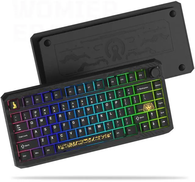 Main image of ERA75 75% Wireless Mechanical Keyboard with VIA/QMK, Knob Full Aluminum Custom Keyboard, Pre-lubed POM Switches RGB Creamy Gaming Key Board, 3-Mode Gasket Hot Swappable, Black
