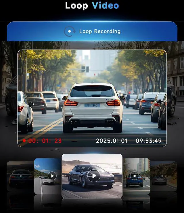 Alt view image 3 of 4 - 2 Channel 4K Dash Cam Front and Rear, 3.16 Inch Dash Camera Support WiFi GPS Starlight Night Vision Sensitive Motion Detection 24/7 Recording Parking Mode Monitor Reversing Help ADAS BSD LCA