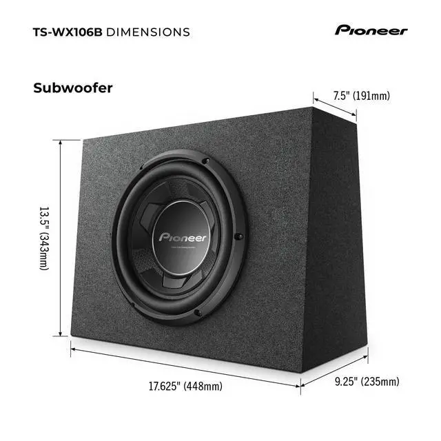Alt view image 5 of 5 - TS-WX106B 10 Speakers 1100W Max, Pre-Loaded, Easy Installation, Enclosure Included