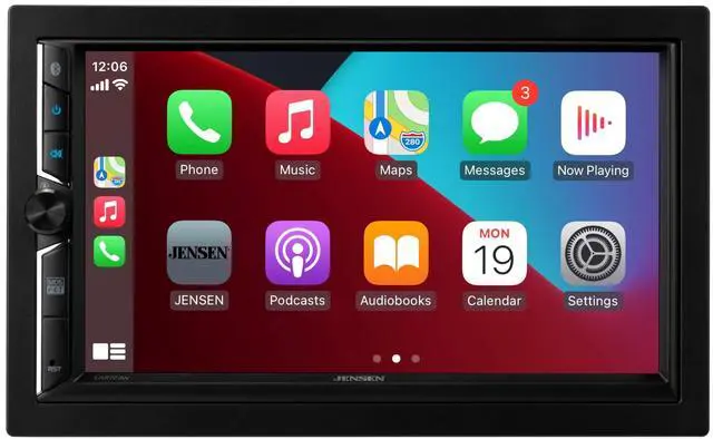 Alt view image 2 of 4 - CAR723W 7-inch Certified Apple CarPlay Android Auto Wired or Wireless | Double DIN Touchscreen Car Stereo Radio | Bluetooth | Backup Camera Input | USB Playback & Charge